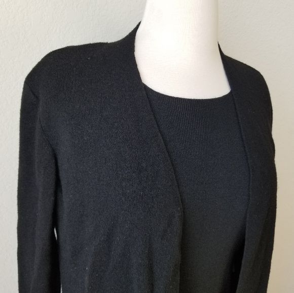 Vintage Talbots Black Maxi Dress Cardigan Set - Picture 5 of 5